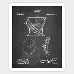 Toilet Patent - Bathroom Art - Black Chalkboard Sticker